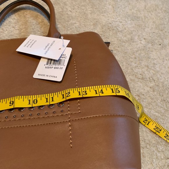 Studio Collection by Straw Studios NWT Cognac Bag - Picture 12 of 14